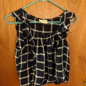 Plaid Ruffle Shirt